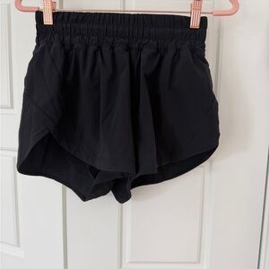 Lululemon Track That High Rise 3inch shorts, Size 6, Black, EUC.